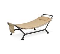 Amaca da Giardino in Ferro e Poliestere con Cuscino e Sacca Taddei Panama Beige