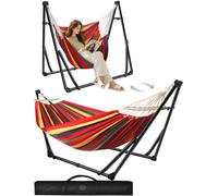 AMACA DA GIARDINO SEDIA SOSPESA CON SUPPORTO PIEGHEVOLE SET RELAX ESTERNO