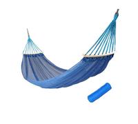 Amaca da giardino sospesa in legno e rete singola 185 x 135cm Art. 94921