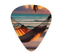 Amaca da spiaggia Sunset plettri per chitarra, 12 pezzi, materiale ABS, bordi lisci, sensazione confortevole, 3 spessori opzionali