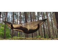 Amaca da viaggio ultra leggera Bushmen verde scuro con materiale di fissaggio verde