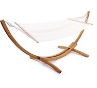 Amaca di legno con tela di cotone "Dallas" - 3 m - Ecru