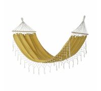 Amaca DKD Home Decor Ocra Poliestere Cotone Pino Frange [255 x 80 x 28 cm]