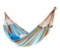 Amaca doppia Brasil Comfort Premium Pantanal Cotone marrone, blu, bianco niebieski