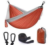 Amaca Doppia Sospesa, Amaca Portatile con Paracadute, per Dormire Allaperto, Materiale in Fibra Tessile, Dimensioni 270 * 140