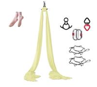 Amaca e altalena per yoga aerea (10 x 2,8 m), amaca da appendere per yoga, kit di base per yoga, forte portante, set altalena per yoga, anti igravità, per tutti i livelli, fitness e bodybuilding