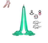 Amaca e altalena per yoga aerea (10 x 2,8 m), amaca da appendere per yoga, kit di base per yoga, forte portante, set altalena per yoga, anti igravità, per tutti i livelli, fitness e bodybuilding