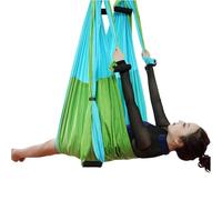 Amaca fitness anti-gravità per yoga aereo, regolazione dell'altezza, impugnatura sospesa amaca a dondolo per il relax e l'esercizio senza lesioni (blu cielo e