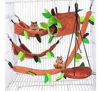 Amaca for criceti Piccoli animali da appendere Letto caldo Casa Legno di melo naturale organico Bastone da masticare Gabbia for topi Accessori for nidi Tunnel e altalena sospesi for zucchero Petauro S