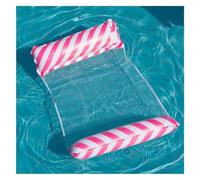 Amaca Galleggiante con Pompa d'aria Manuale Sedia A Sdraio Gonfiabile Pieghevole A Righe Adatta Per Feste In Piscina Per Il Tempo Libero In Spiaggia Letti Galleggianti Con Schienale In Rete(Rose red)