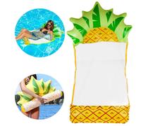 Amaca galleggiante gonfiabile ad acqua a forma di ananas con rete in nylon per piscina e spiaggia