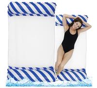 Amaca galleggiante gonfiabile bianco-blu navy 120x70cm
