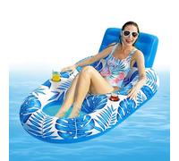 Amaca galleggiante - Gonfiabile galleggiante | Amaca d'acqua | Sedia a sdraio galleggiante reclinabile per piscina | Zattera galleggiante reclinabile multifunzione per festa in giardino, piscina o