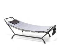 Amaca Giardino Grande Prendisole Telaio Metallo con Portaoggetti 230×98×82h cm