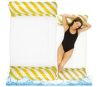 Amaca gonfiabile galleggiante bianco-giallo 120x70cm