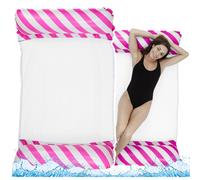 Amaca gonfiabile galleggiante bianco-rosa 120x70 cm