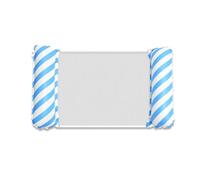 Amaca Gonfiabili Mare Amaca Galleggiante Portatile Pieghevole Con Schienale In Rete Materasso Ad Acqua Gonfiabile A Strisce Per Piscina Sport Da Spiaggia(Blue Diagonal)