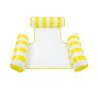 Amaca Gonfiabili Mare Amaca Gonfiabile Galleggiante Per Piscina Materasso Gonfiabile Giocattolo Per Feste In Piscina Lettino Il Nuoto(Yellow with White)