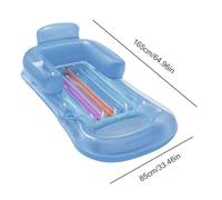 Amaca Gonfiabili Mare Materassini Gonfiabili Galleggianti Pieghevoli In PVC Per Piscina Spiaggia Feste Estive Lettino Galleggiante Sedia A Sdraio(Transparent)