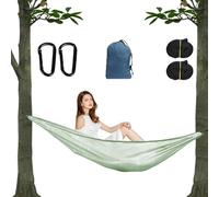 Amaca In Maglia All'Aperto-Swing In Seta Di Ghiaccio Leggero, Design Sicuro Contro Il Rollover | Amaca Da Viaggio Pieghevole Con Stringhe Forti Per Campeggio, Riposi Nel Cortile, Picnics Pa
