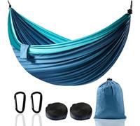 Amaca Matrimoniale XXL 300 x 200 cm - Amaca da Giardino, amaca campeggio, Portatile da Esterno con Portata di 300 kg - Ideale per Viaggi, Balcone e Interni (Blu)