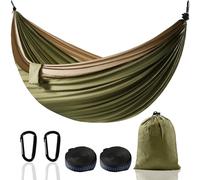 Amaca Matrimoniale XXL 300 x 200 cm - Amaca da Giardino, amaca campeggio, Portatile da Esterno con Portata di 300 kg - Ideale per Viaggi, Balcone e Interni (Verde militare)