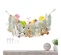 Amaca per animali di peluche, montaggio a parete, resistente, organizer per animali di peluche, per camera da letto, cameretta dei giochi, comodino, finestra, asilo nido