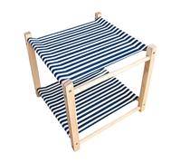 Amaca per gatti a 2 strati, comoda cuccia rialzata in legno per piccoli