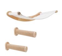 Amaca per Gatti da Montare a Parete, Set Parete Arrampicata in Legno con Scala - Culla Stabile, Mobili per Gatti Scompatto per Dormire, Arrampicarsi (+2 Scale)