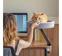 Amaca per scrivania e lettino per gatti, robusta e rialzata, elegante, morbida,