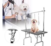 Amaca per Toelettatura Cani, Bracciolo per Toelettatura per Cani, Tavolo per Toelettatura per Animali Domestici in Acciaio Inossidabile con Cappio Ad, Supporto per Morsetto Ad