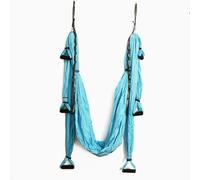 Amaca per yoga aerea Altalena volante anti-gravità Set di sete trapezometriche aeree Pilates con moschettoni e catena a margherita, strumento di inversione per il fitness domestico indoor (Sky blue)