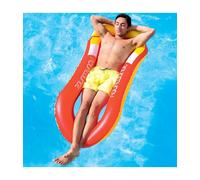 AMACA POLTRONA LOUNGE MATERASSINO 160X84 CM ROSSA E BLU GONFIABILE MARE PISCINA