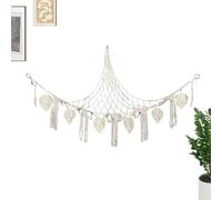 Amaca Porta Peluche Organizer In Corda Macramè Decor Boho Portapeluche | Rete Angolare Grande per Peluche Decorazione Da Parete Per Cameretta, Camera Dei Bambini, Sala Giochi, Soggiorno, Aula, Cas
