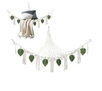 Amaca Porta Peluche,Rete Organizzatrice Grandi Peluche Angolo - Organizzatore Corda Macramè Decorazione Murale per Camera dei Bambini Camera da Letto Sala Giochi Casa