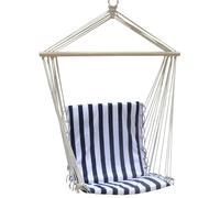 Amaca Sedia da Giardino in Tessuto 100x50 cm 100Kg Bauer Blu e Bianco