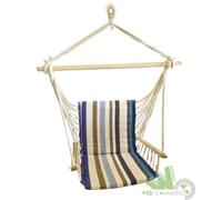 AMACA SEDUTA SOSPESA POLTRONA SEDIA DONDOLO TELO COTONE CON BRACCIOLI 100x50CM