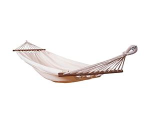 Amaca singola in cotone naturale, 300 cm, colore: bianco
