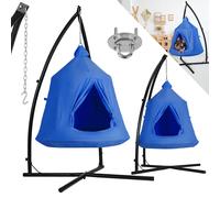 Amaca sospesa X-Stand con tenda per albero, tenda da gioco Supporto per sedia a dondolo in metallo per interni Cestino per uova da esterno Sedile da patio con supporto