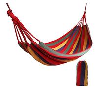 Amaca Swing Cotone per il Campeggio da Viaggio, 1 Persona 190 x 80 cm / Capacità 150 kg Portatile Tela Singolo Altalena in Spiaggia, Patio, Portico, Giardino o Cortile Albero Sospeso All'aperto