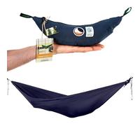 Amaca Ultraleggera Blu Navy | Nylon Paracadute 320 x 140 cm, 228 g - Con Moschettoni 6 kN e Montaggio Facile | Ticket to the Moon dal 1996