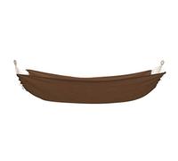 Amaca XL, 260 x 150 cm, marrone, in cotone e poliestere, con sospensione e moschettone, per giardino, balcone, terrazza, campeggio e relax all'aperto