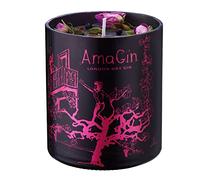 AmaCandle Black Flavour - Candela Profumata in Cera di Soia in Bottiglia Amagin Riciclata - Realizzata a Mano - 100% Naturale - Oli Essenziali Puri - H11cm Diametro 9cm - Made in Italy (Nera)