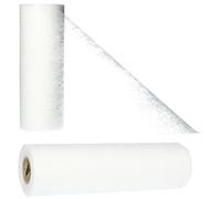 AmaCasa, runner da tavola in tessuto non tessuto, decorazione a nastro per fiori da matrimonio, comunione, rotolo da 23 cm x 25 m bianco