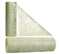 AmaCasa Runner da tavolo in tessuto non tessuto, per matrimonio, comunione, rotolo da 25 m, colore: verde metallizzato, 17,5 cm/25 m