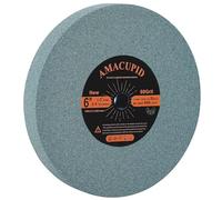 AmaCupid Mola da banco da 150 mm, abrasivo al carburo di silicio. Per la rettifica e l'affilatura di utensili in carburo e prodotti in materiali non metallici. Mandrino da 1/2 pollice