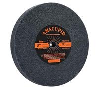 AmaCupid Mola lucidante in fibra di nylon spazzolata, 200 mm, durezza 5P. Per l'uso su smerigliatrici da banco e lucidatrici. Lucidatura di materiali teneri come rame e alluminio. Attacco da 16 mm