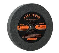 AmaCupid Mola per sbavatura, mola lucidante in fibra di nylon, 150 mm, durezza 9P. Adatta per lucidatrici da banco. Lucidatura di acciaio inossidabile, ecc. Mandrino da 12,7 mm