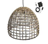 AMADEO SOLAR Sospensione solare in giacinto d'acqua con cavo ibrido di rete e solare 5 m di lunghezza