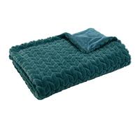 Amadeus 143179 - Plaid a zig zag smeraldo, 130 x 170 cm, multicolore